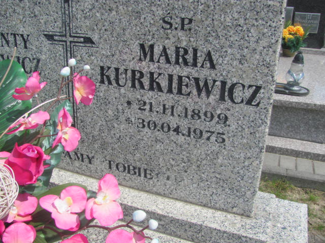 Maria Kurkiewicz 1899 Chwałowice - Grobonet - Wyszukiwarka osób pochowanych